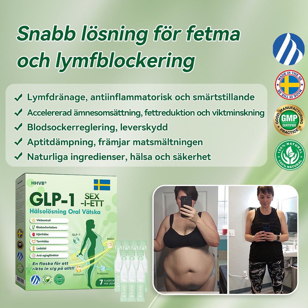 Officiell butik | 𝐇𝐇𝐕𝐁®👨‍⚕️𝐆𝐋𝐏-𝟏 𝐒𝐈𝐗-𝐈𝐍-𝐎𝐍𝐄 𝐇ä𝐥𝐬𝐨𝐥ö𝐬𝐧𝐢𝐧𝐠 𝐎𝐫𝐚𝐥 𝐕ä𝐭𝐬𝐤𝐚 (En dos varje dag – synliga resultat på bara 7 dagar) ✅ För fetma, hjärt-kärlhälsa, diabetes, sömnapné, ledproblem och mer 🎁